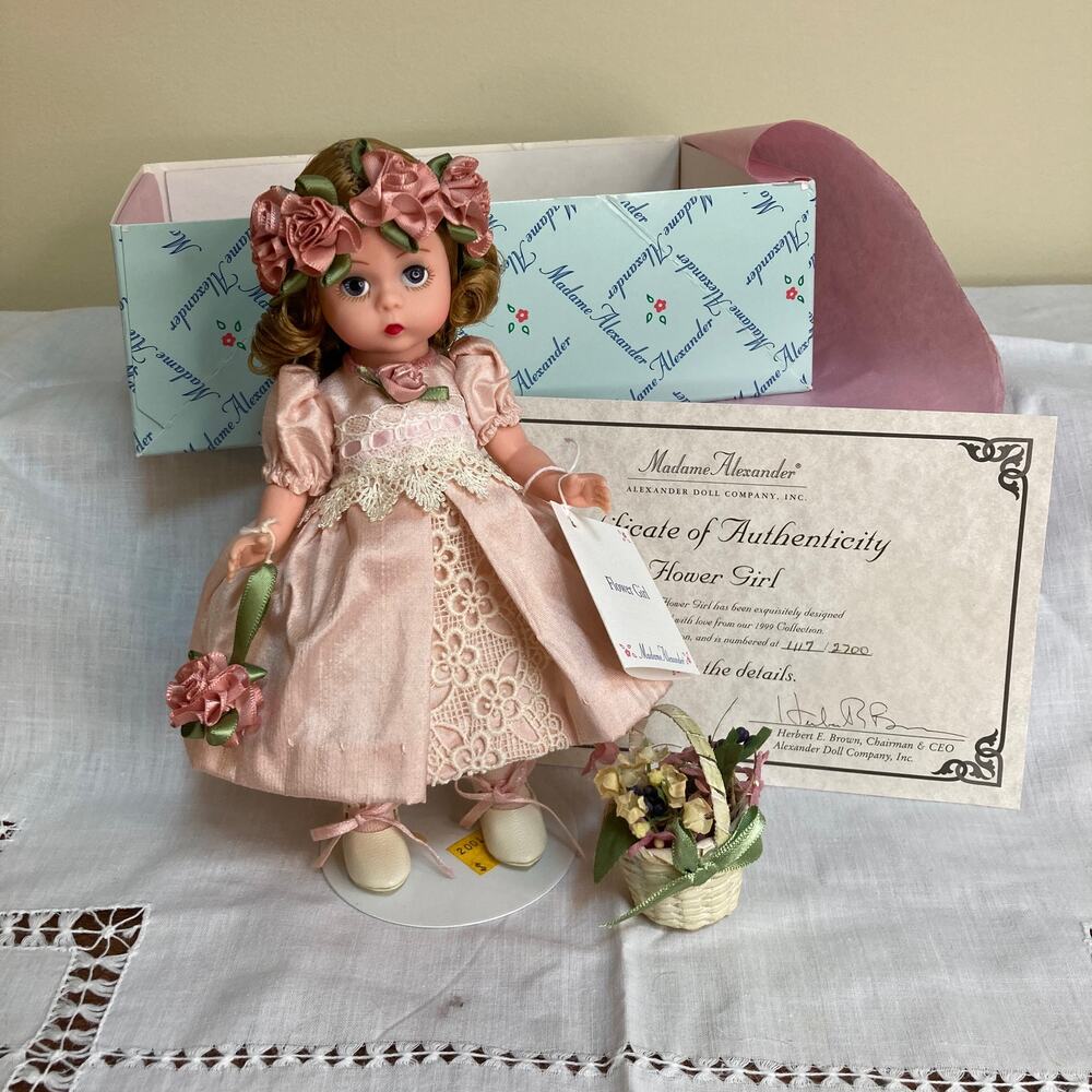 Vintage 90s Madame Alexander 8" Flower Girl Wendy Dealer Exclusive #22620 (1999)